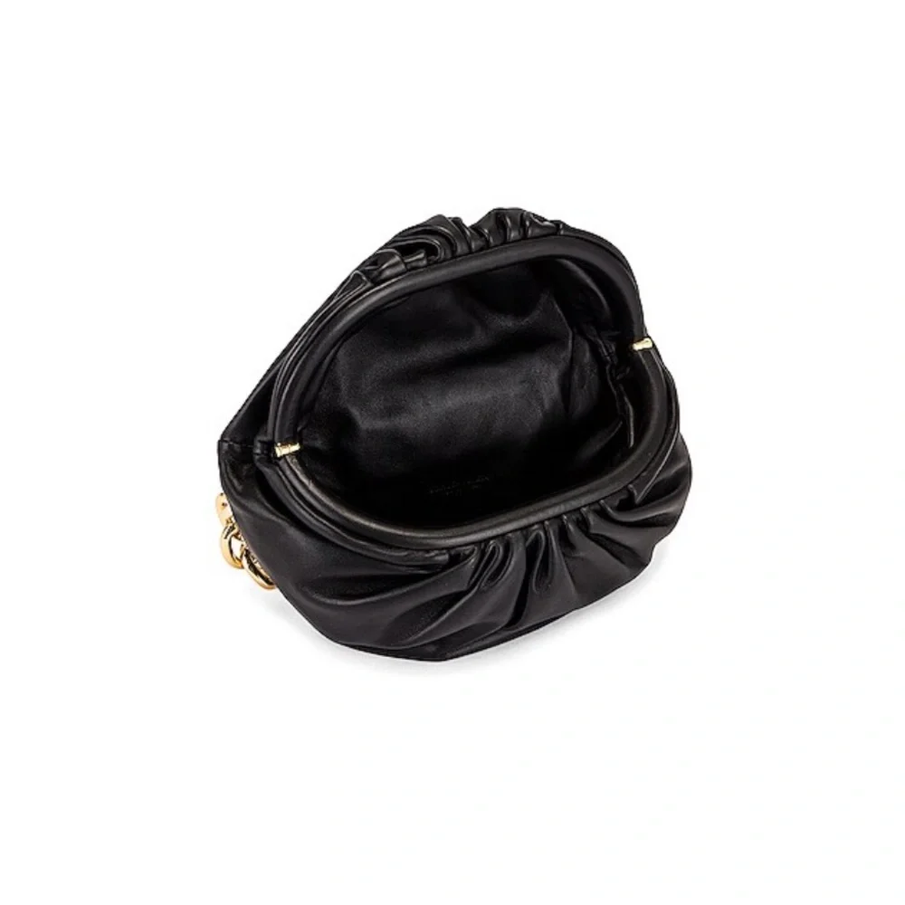 Bottega Veneta Black Crescent Pouch Clutch
